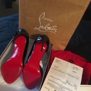 Size 39 Black Patent Christian Louboutin